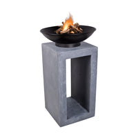 Ivyline Fire Pit & Square Console Cement