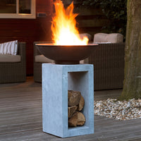 Ivyline Fire Pit & Square Console Cement