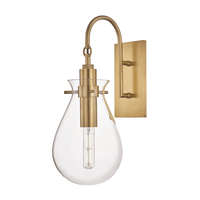 Hudson Valley Lighting Ivy 1 Light Wall Sconce in Aged Brass