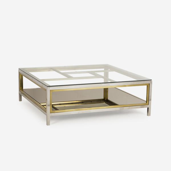 Andrew Martin Windmill Coffee Table in silver and gold 