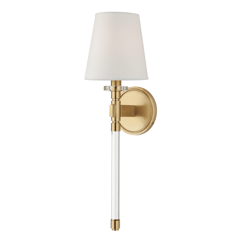 Hudson Valley Lighting Blixen 1 Light Wall Sconce in Aged Brass