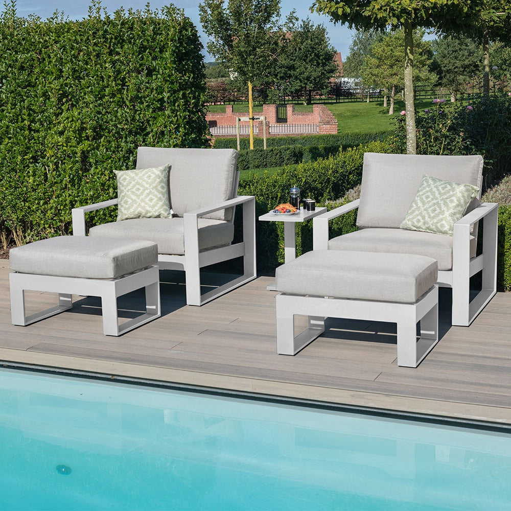 Maze Amalfi 5pc Lounge Set White