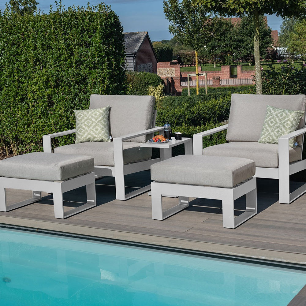 Maze Amalfi 5pc Lounge Set White