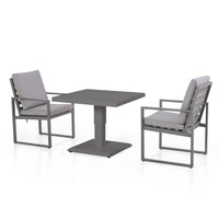 Maze Amalfi 3 Piece Bistro Set in Grey