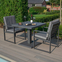 Maze Amalfi 3 Piece Bistro Set in Grey