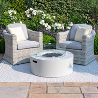 Maze New Aluminium Gas Fire Pit Coffee Tables White