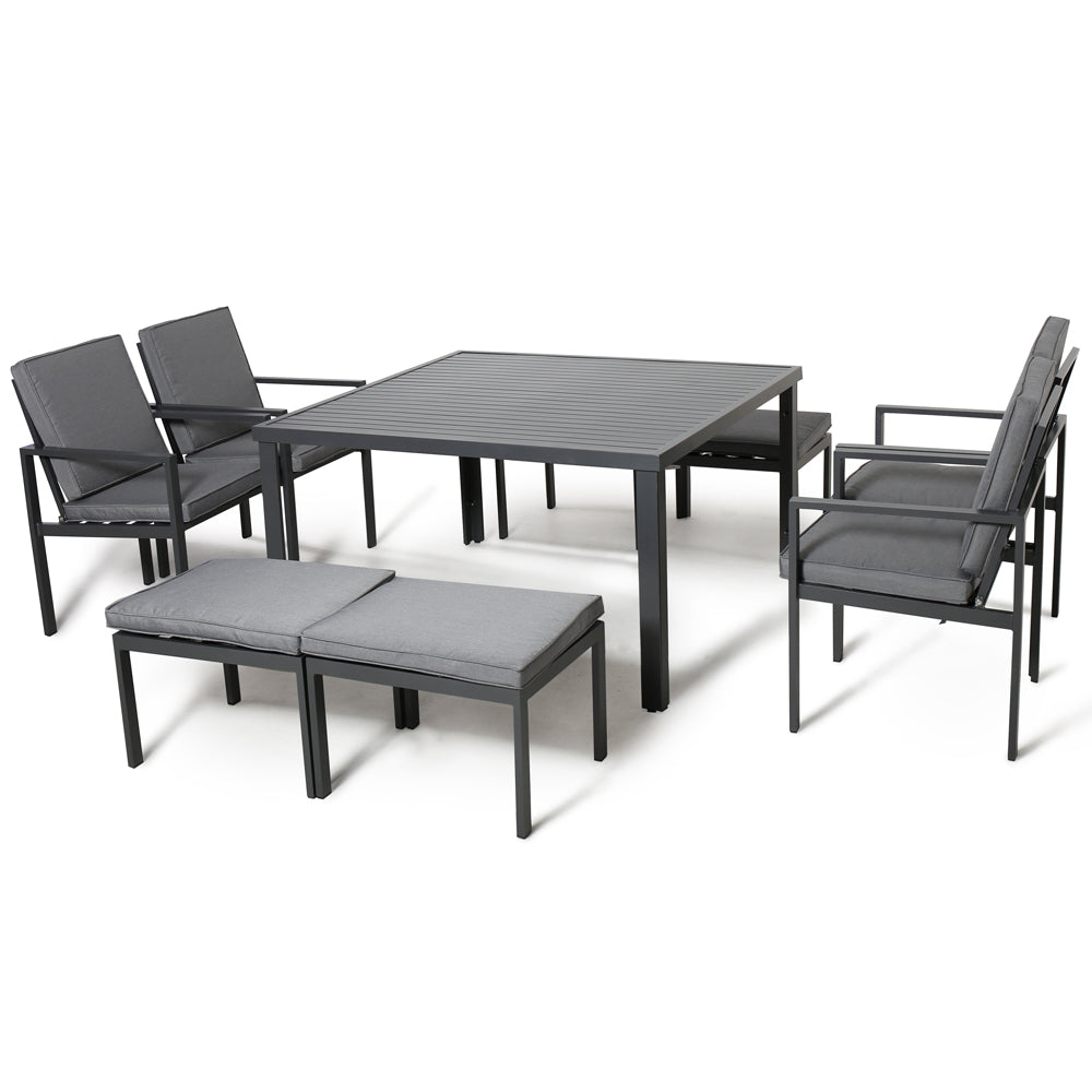 Maze New York 9 Piece Dining Set Grey