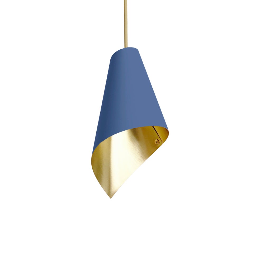 Arcform Lighting - Arc Single Pendant Light in Brushed Brass & Blue