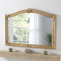 Olivia's Aurora Arched Wall Mirror in Gold