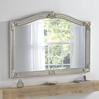 Olivia's Aurora Arched Wall Mirror in Silver