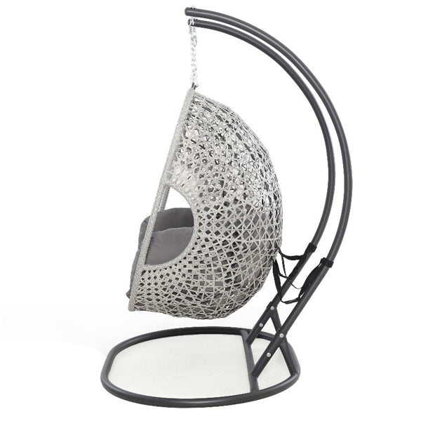 Maze Ascot Double Outdoor Hanging Chair in Grey