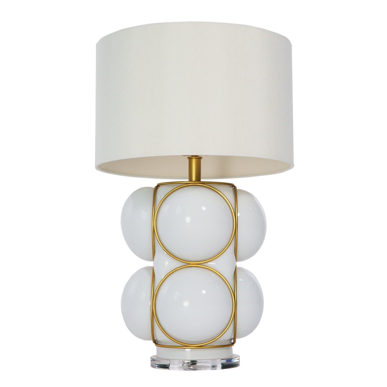 Add a touch of fun with this bubble effect lamp in white/bronze