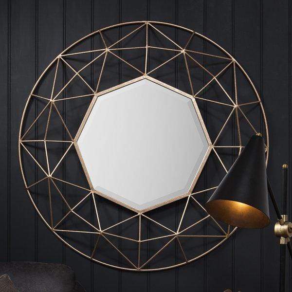 Gallery Direct Andromeda Gold Geometric Mirror
