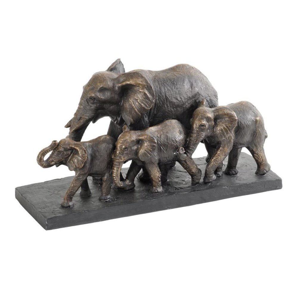 Libra Antique Bronze Parade of Elephants Sculpture-Libra-Olivia's