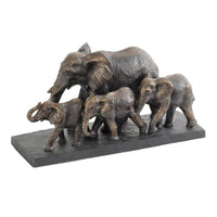 Libra Interiors Parade of Elephants Sculpture Antique Bronze