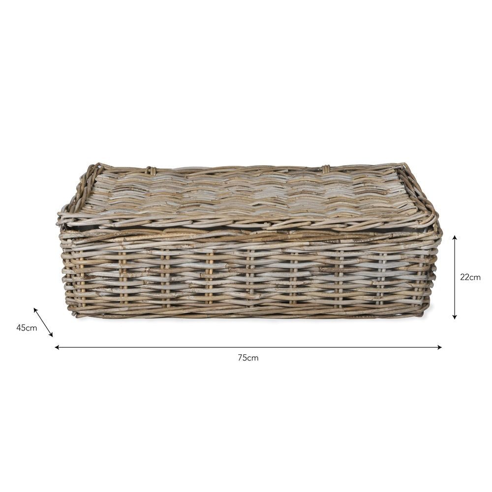 Garden Trading Large Rattan Bembridge Basket with Lid