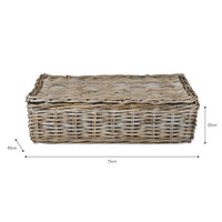 Garden Trading Large Rattan Bembridge Basket with Lid