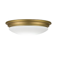 Elstead Lighting Brompton 1 Light Flush Mount Light in Brushed Brass