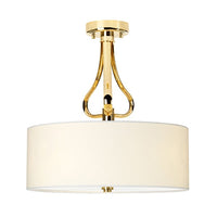 Elstead Falmouth 3 Light Ceiling Light French Gold