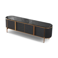 Berkeley Designs Knightsbridge Media Unit Black And Brass