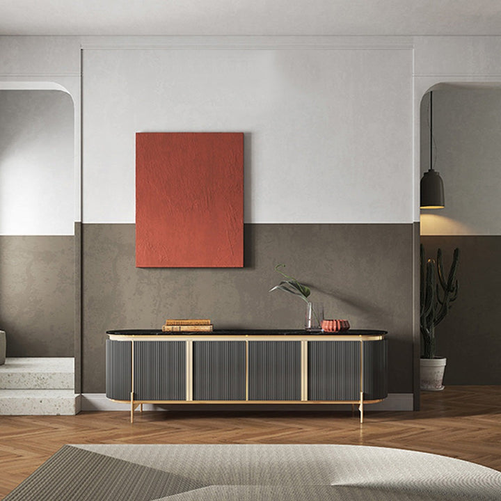 Knightsbridge Media Unit - Black & Brass BerkeleyDesigns 2