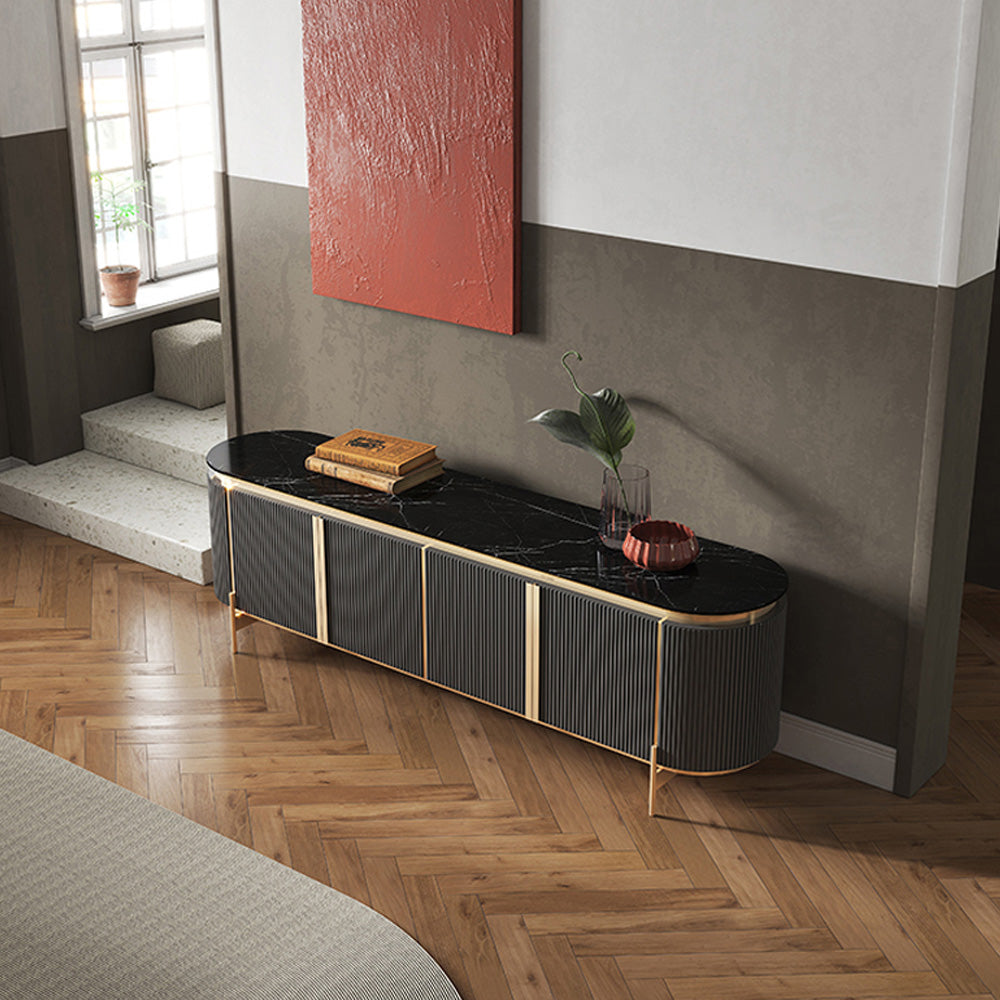 Berkeley Designs Knightsbridge Media Unit Black And Brass