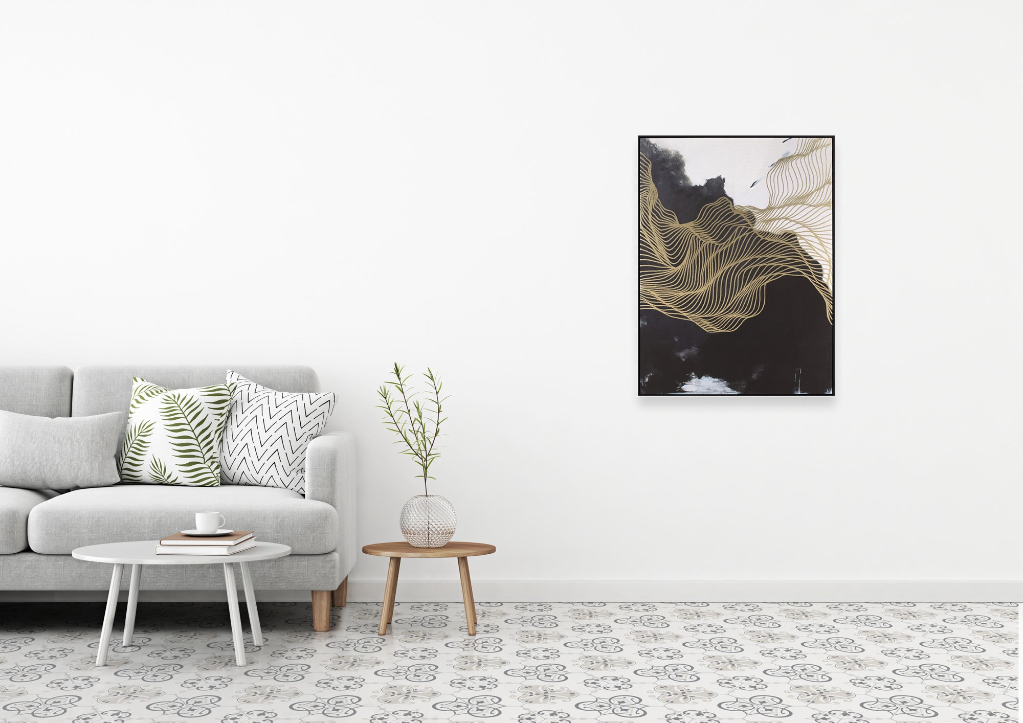 Berkeley Designs Abstract Design 31 Wall Art Black And Gold