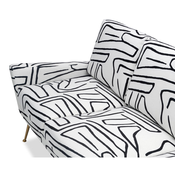 LiangAndEimil Lidmar 3 Seater Sofa - Zebra Black & White