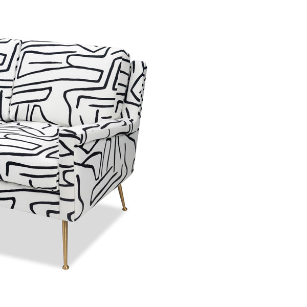 LiangAndEimil Lidmar 3 Seater Sofa - Zebra Black & White