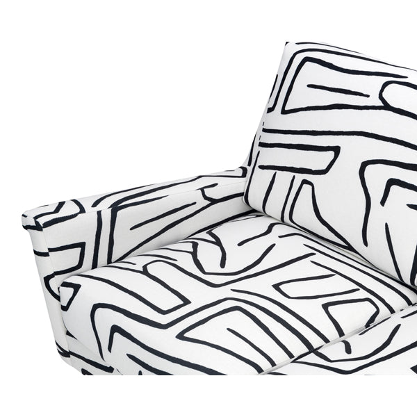 LiangAndEimil Lidmar 3 Seater Sofa - Zebra Black & White