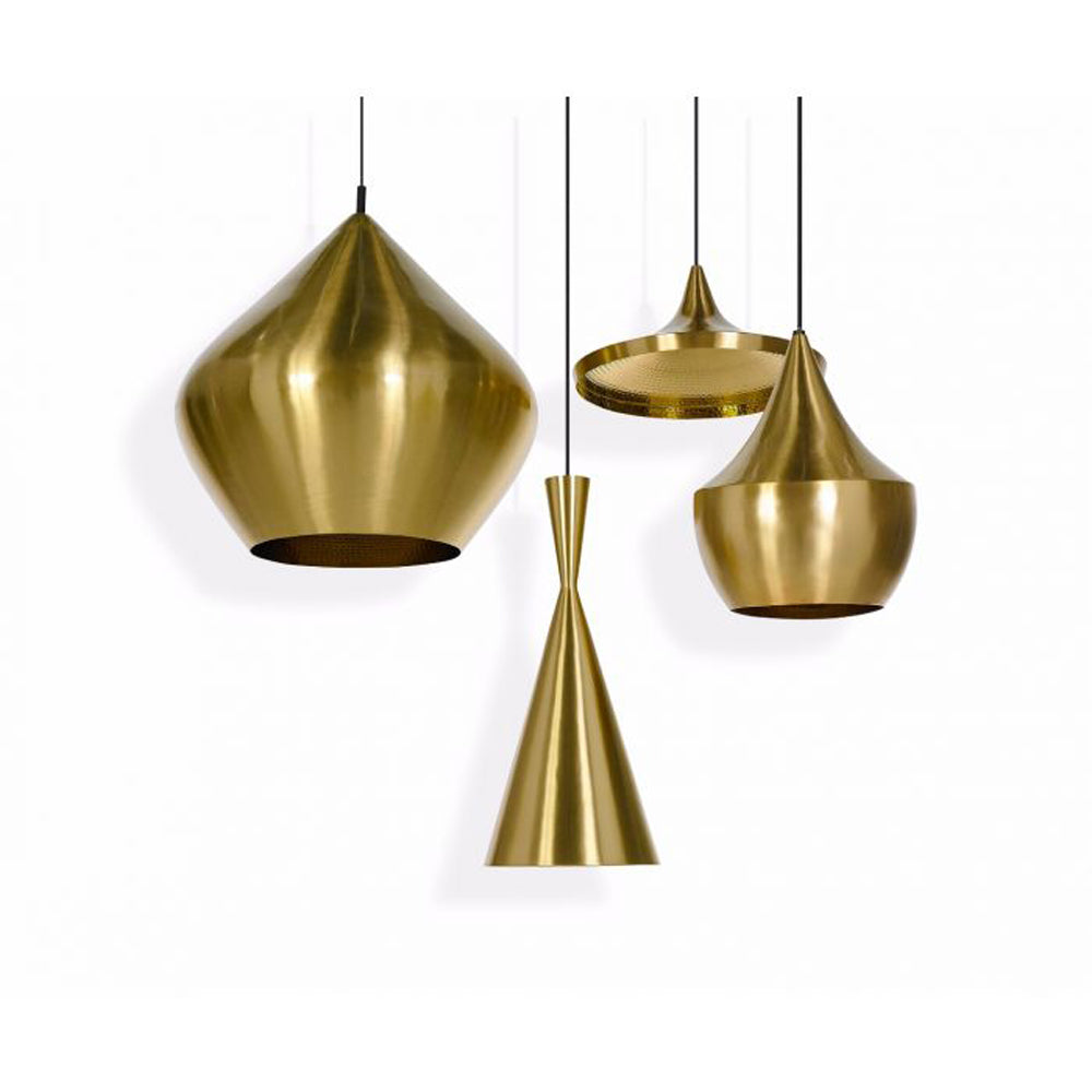 Tom Dixon Beat Stout LED Pendant in Brushed Gold & Black