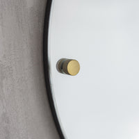 Garden Trading Adelphi Round Wall Mirror in Black Steel