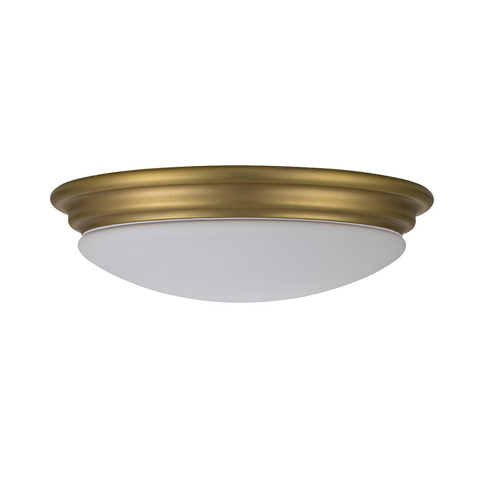Lighting Brompton 1 Light Flush Mount Light - Brushed Brass Elstead 1