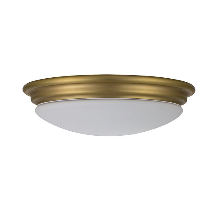 Lighting Brompton 1 Light Flush Mount Light - Brushed Brass Elstead 1