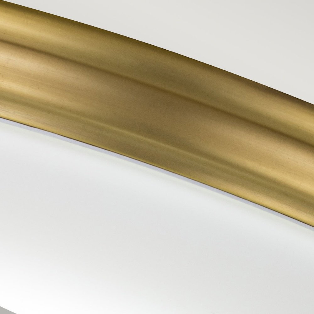 Lighting Brompton 1 Light Flush Mount Light - Brushed Brass Elstead 4