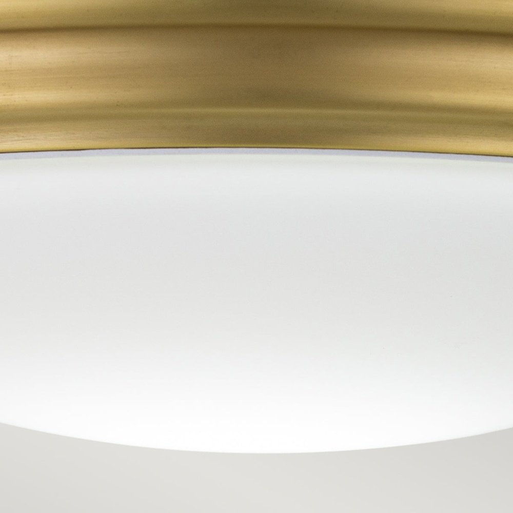 Lighting Brompton 1 Light Flush Mount Light - Brushed Brass Elstead 5