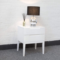 Twenty10 Designs Orchid White 2 Drawer Bedside Table