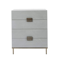 Twenty10 Designs Lilly Wide Grey 4 Drawer Chest Of Drawers