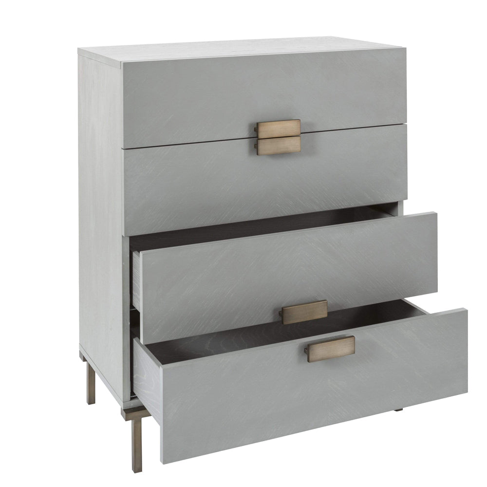 Twenty10 Designs Lilly Wide Grey 4 Drawer Chest Of Drawers