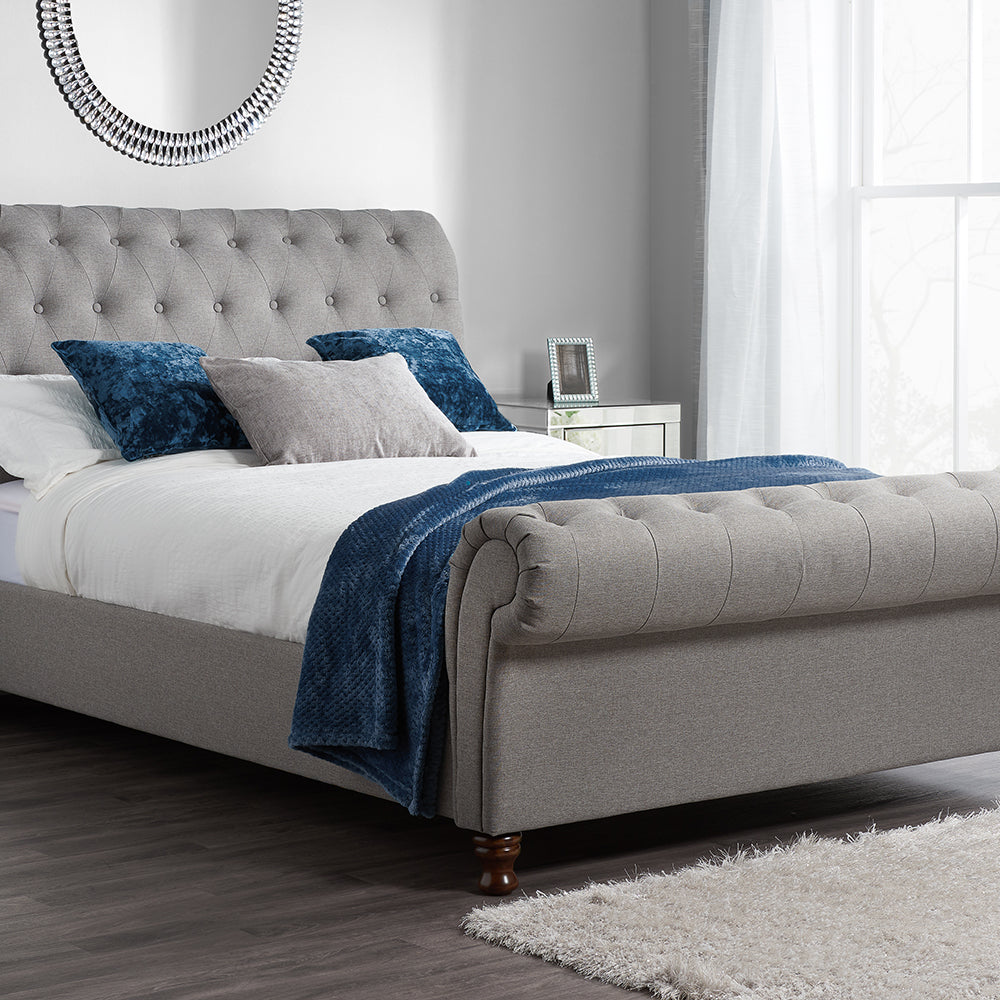 Olivia's Caspian Bed in Grey