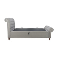 Olivia's Caspian Side Opening Ottoman Bed in Grey