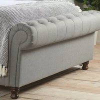 Olivia's Caspian Side Opening Ottoman Bed in Grey