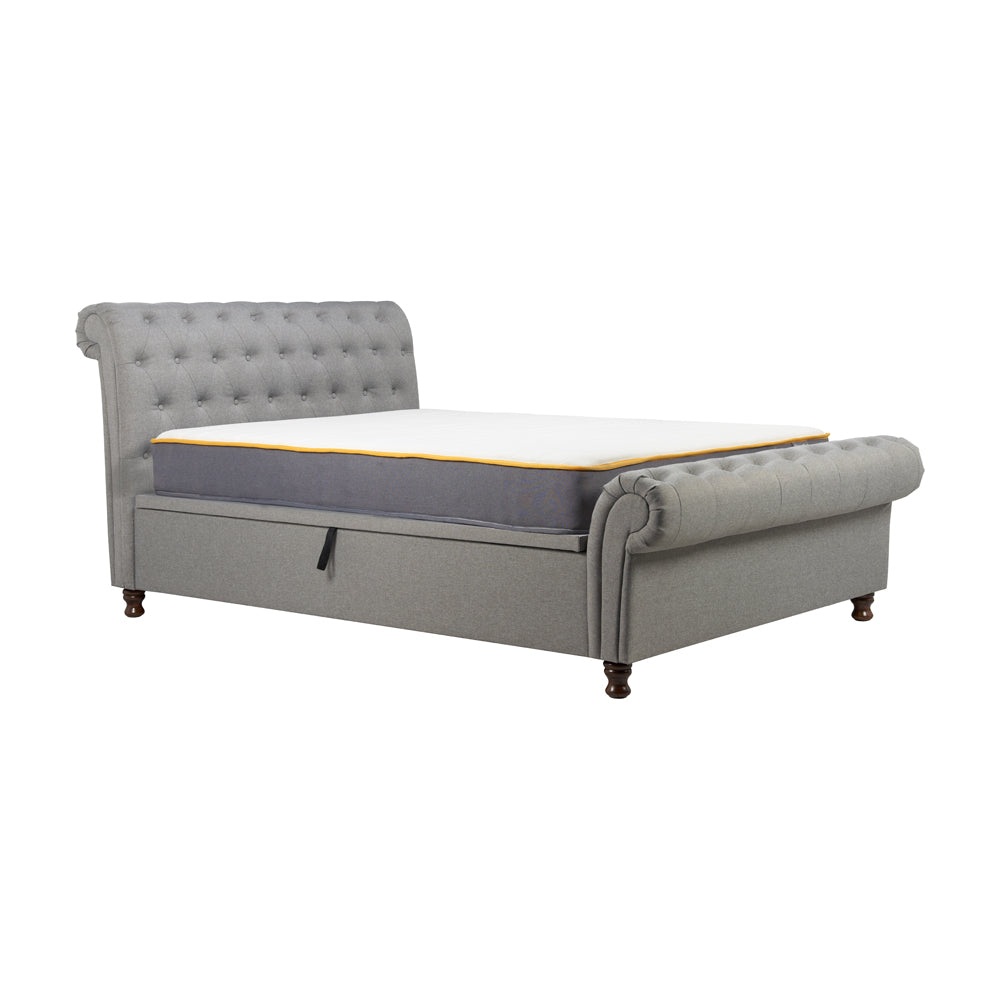 Olivia's Caspian Side Opening Ottoman Bed in Grey