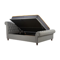 Olivia's Caspian Side Opening Ottoman Bed in Grey