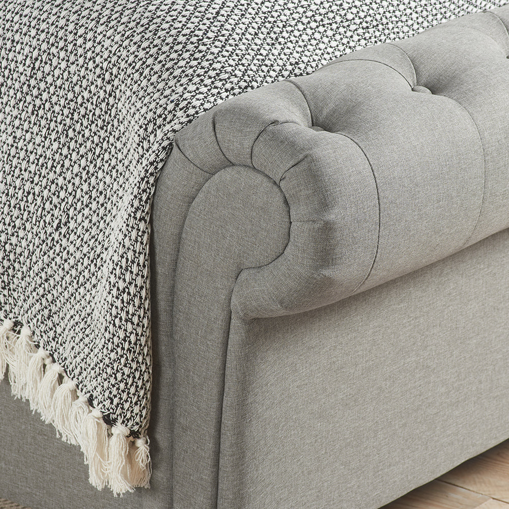 Olivia's Caspian Side Opening Ottoman Bed in Grey