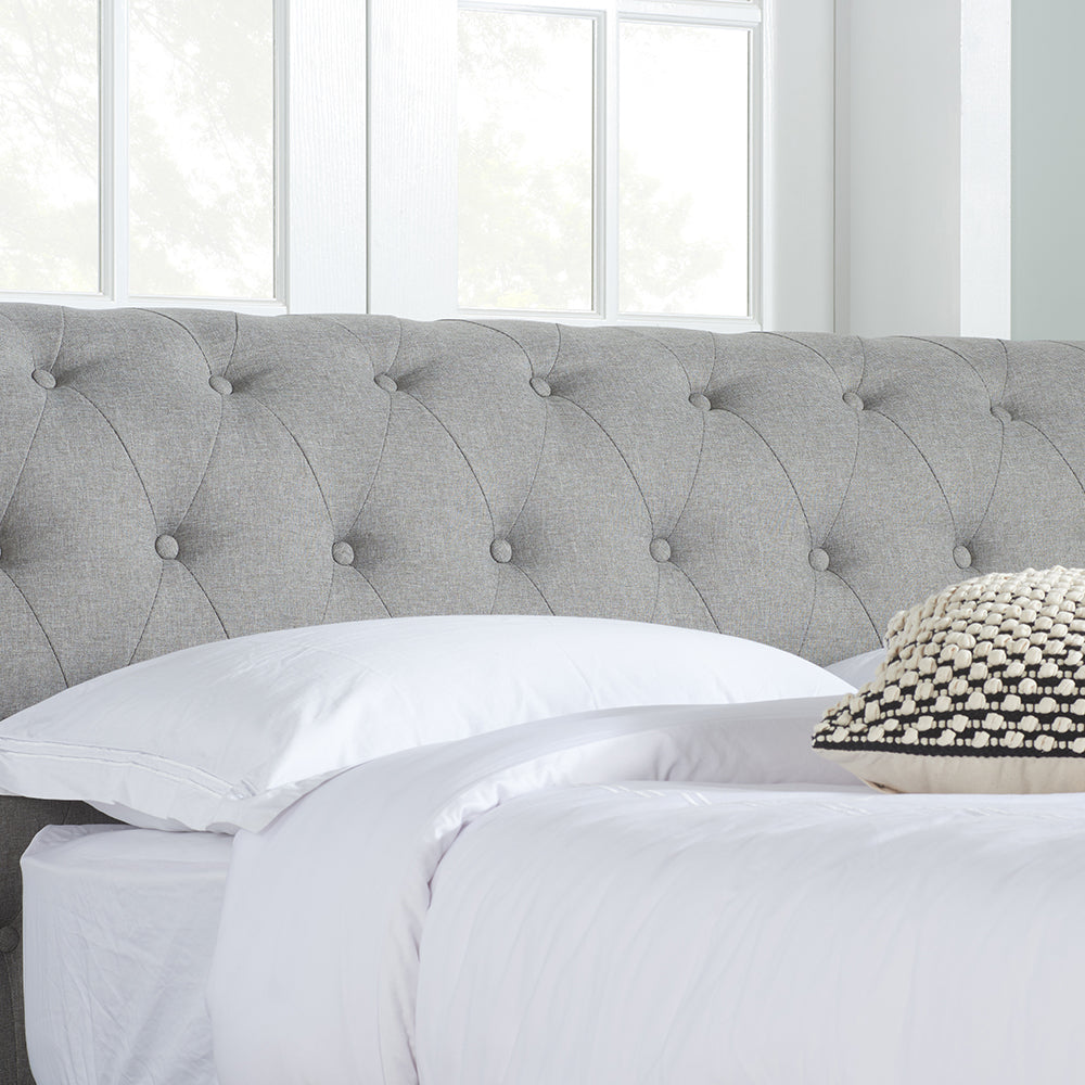 Olivia's Caspian Side Opening Ottoman Bed in Grey