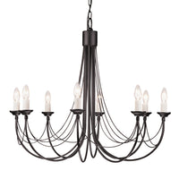 Elstead Carisbrooke 8 Light Chandelier Black