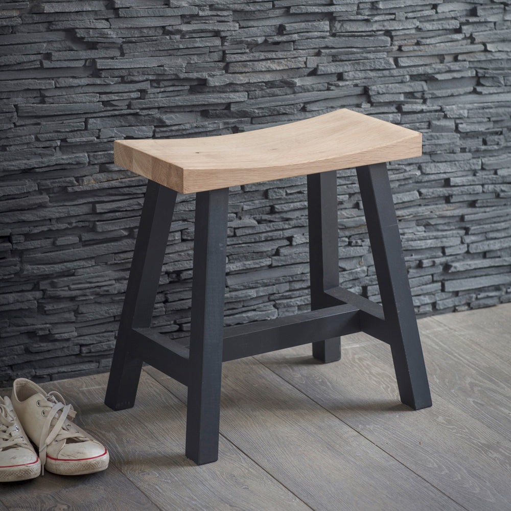 Garden Trading Clockhouse Stool with Carbon Legs in Oak & Beech