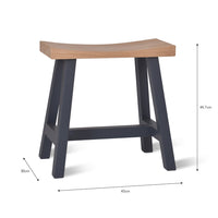 Garden Trading Clockhouse Stool with Carbon Legs in Oak & Beech