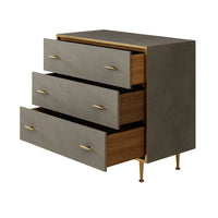 DI Designs Hampton Chest of Drawers - Grey Shagreen